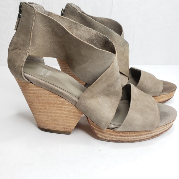 Eileen Fisher Ellis Wedge Cross Over Sandal 6.5 - Picture 5 of 8